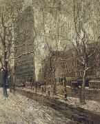Ernest Lawson The Flatiron Building oil painting reproduction